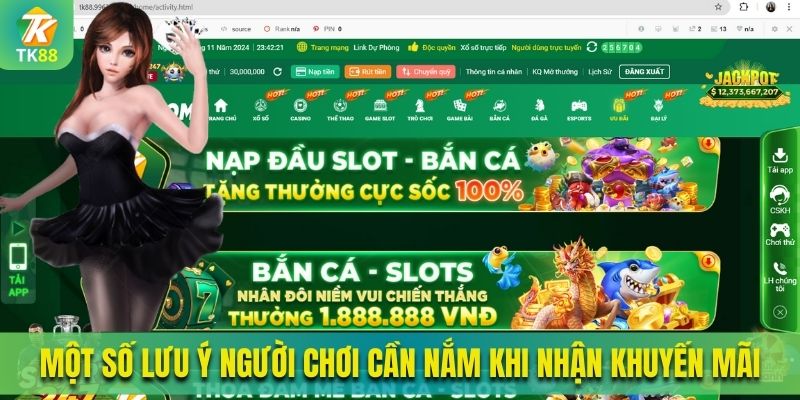 Một số lưu ý người chơi cần nắm khi nhận khuyến mãi